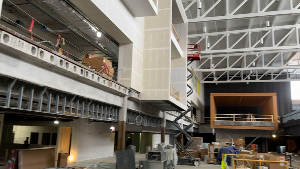 View of the Commons at MHS Phase I construction