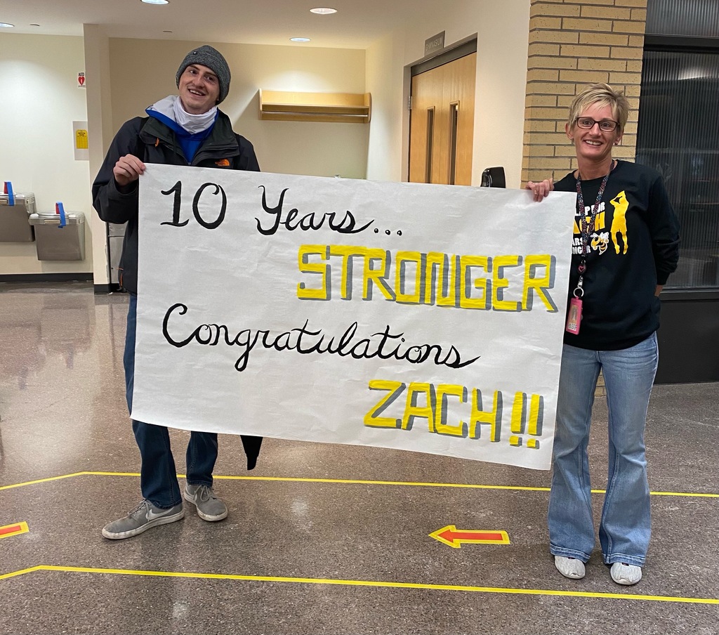 Zach Gabbard with 10 years stronger sign