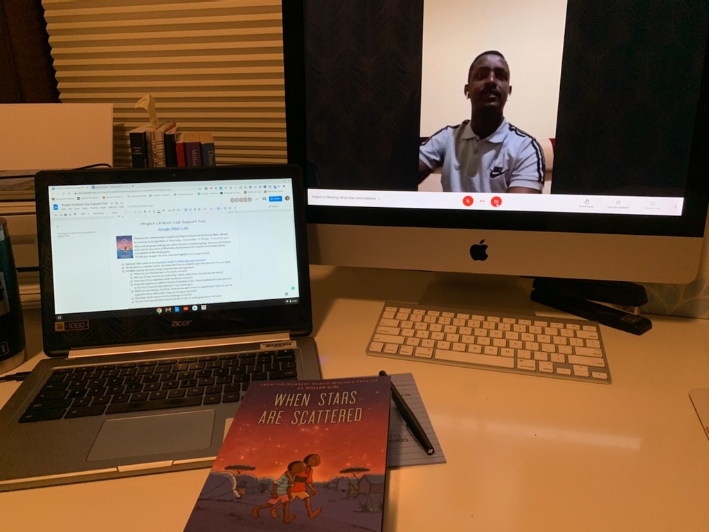 Book and Author on screen