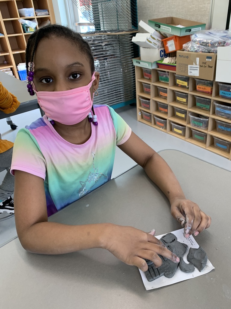 Student creates sculpture