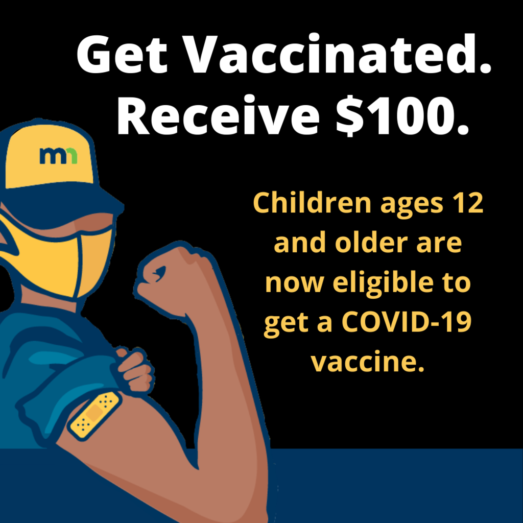 Get Vaccincated. Receive $100.