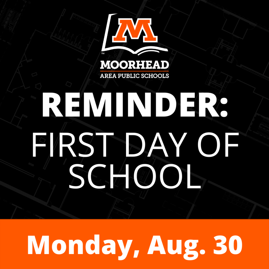 First day of school, Monday, August 30