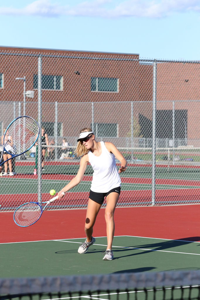 Claire Steiner playing tennis