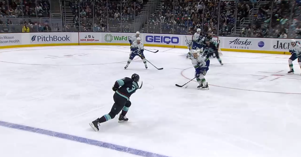 Will Borgen making his first NHL goal