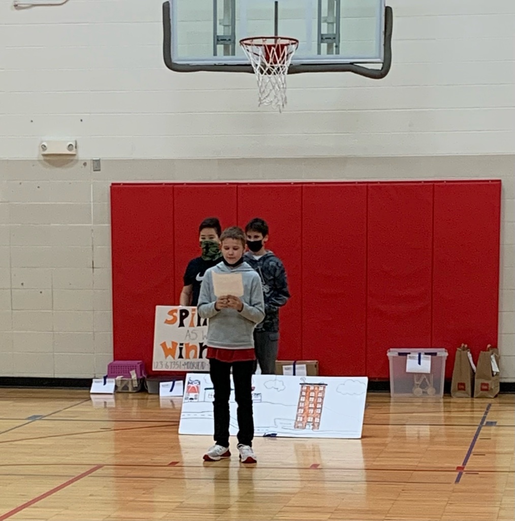 Destination Imagination Team Students presenting project in a gym