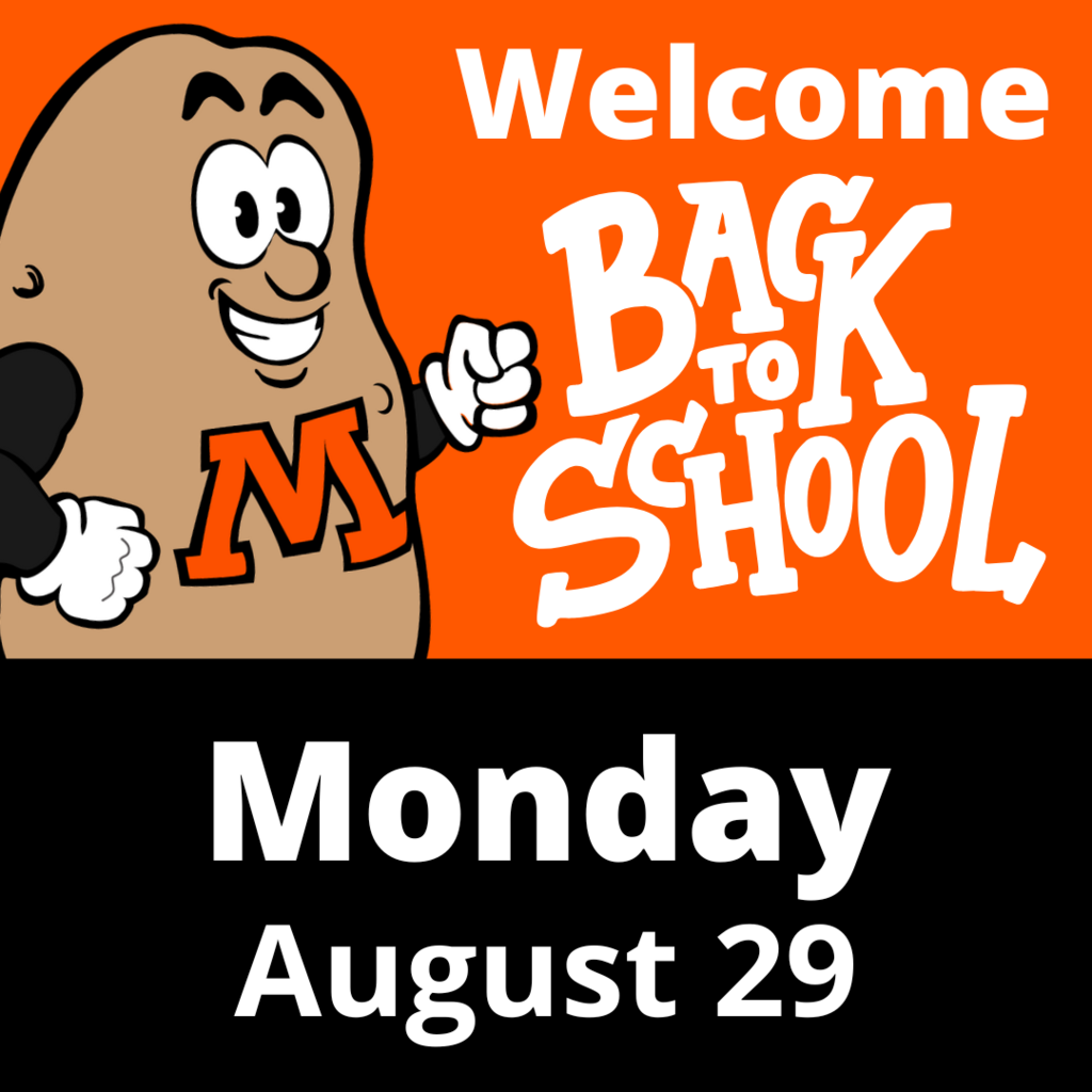 School starts Monday, August 29
