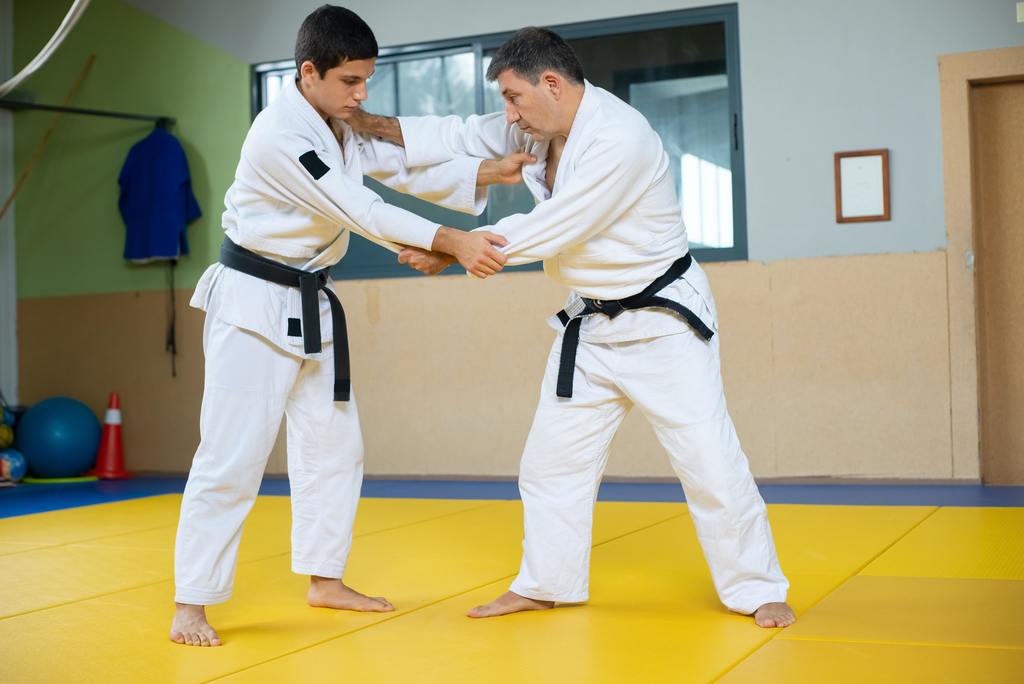two men doing martial arts