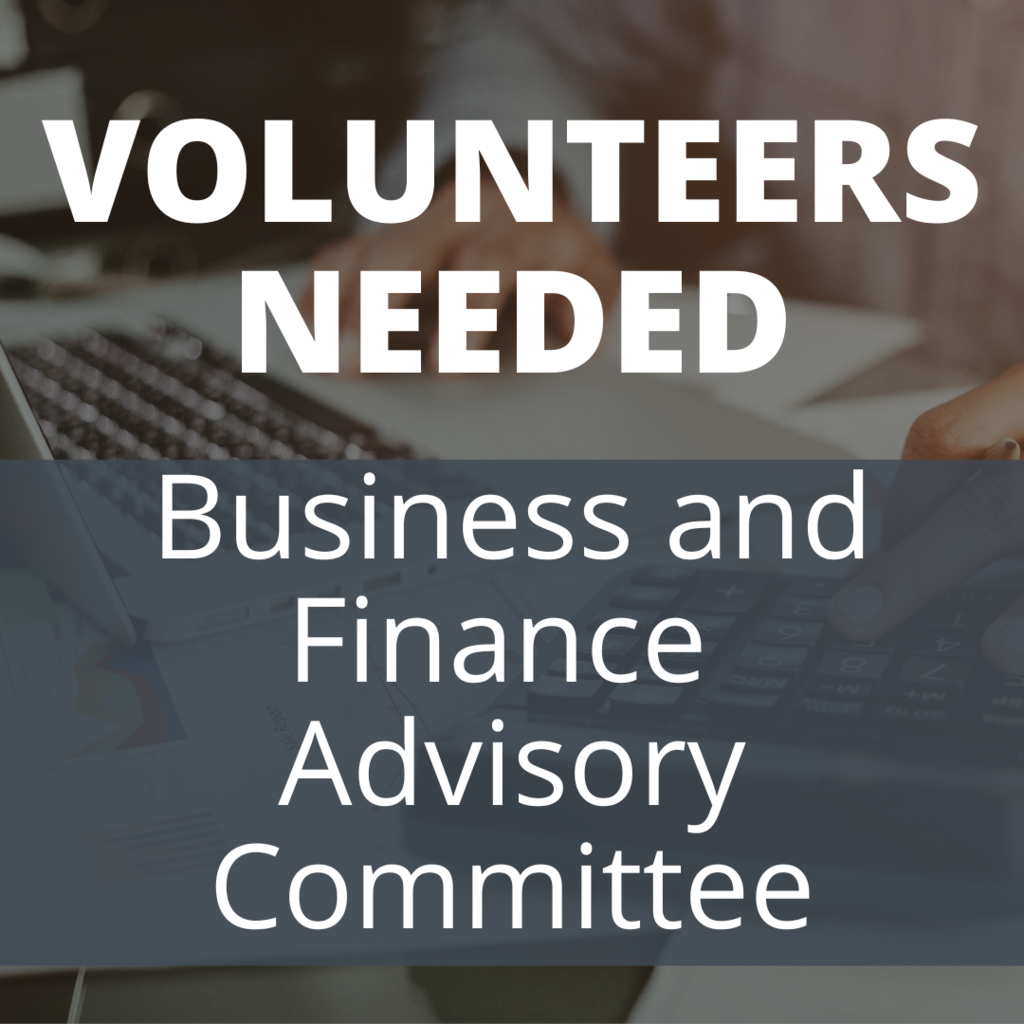 Volunteers needed: Business and Finance Advisory Committee