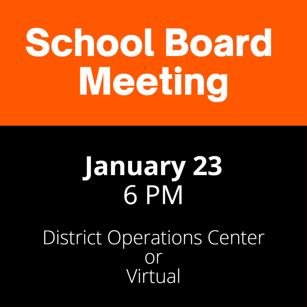 School Board Meeting Graphic - January 23