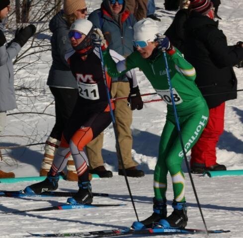 nordic skiers race
