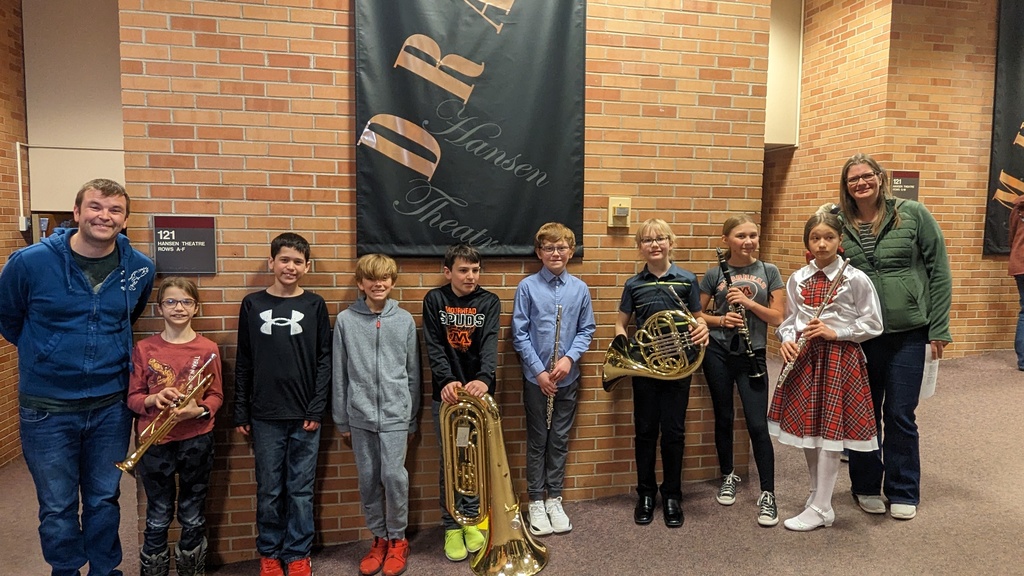 HMS fifth graders who participated in MSUM Honor Band