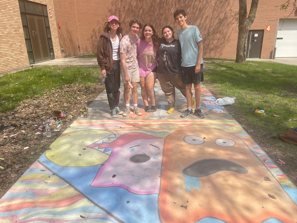 Chalk with Group of Friends